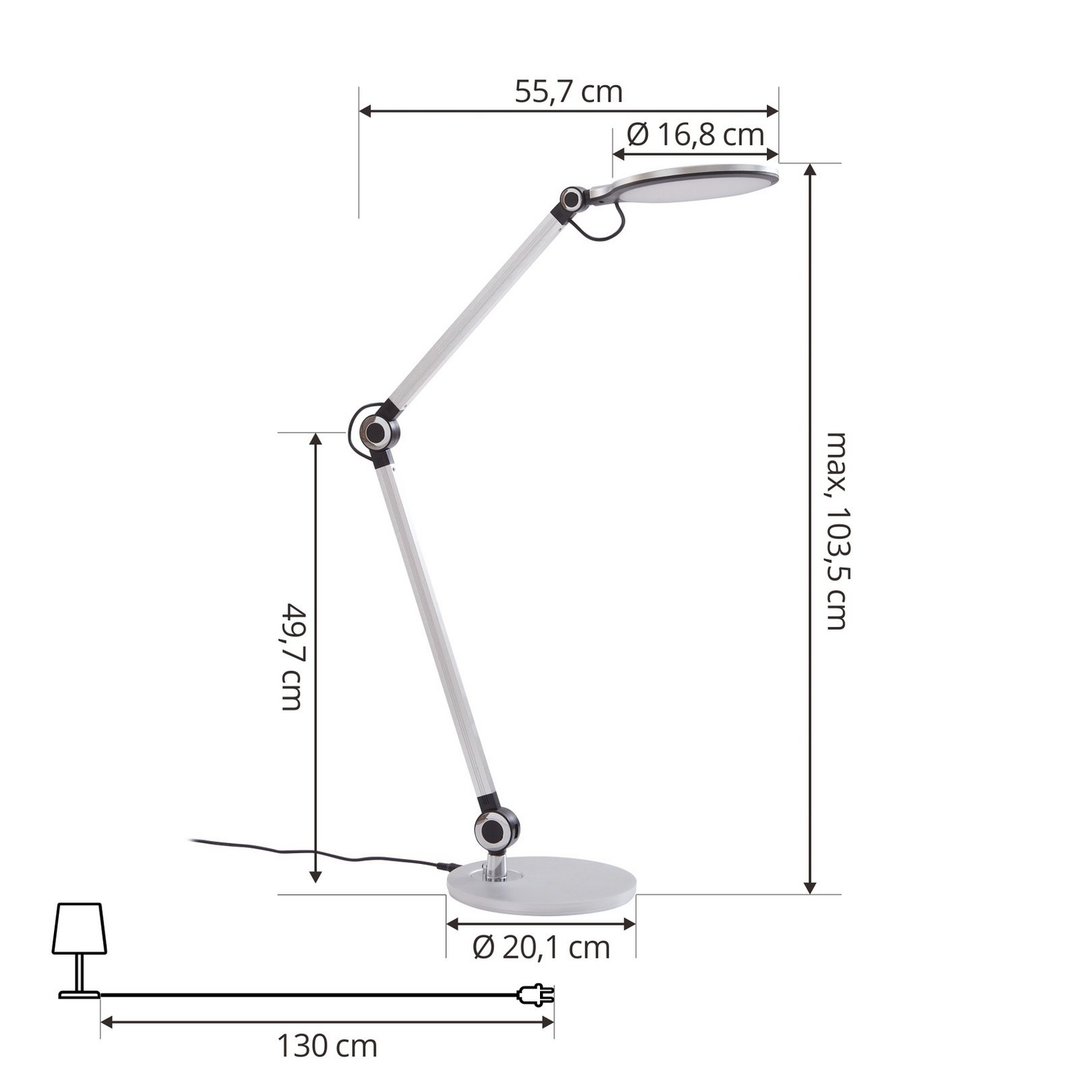 Lindby Nyxaris LED-Tischleuchte Tischlampe Leuchte Lampe Tischlicht Licht