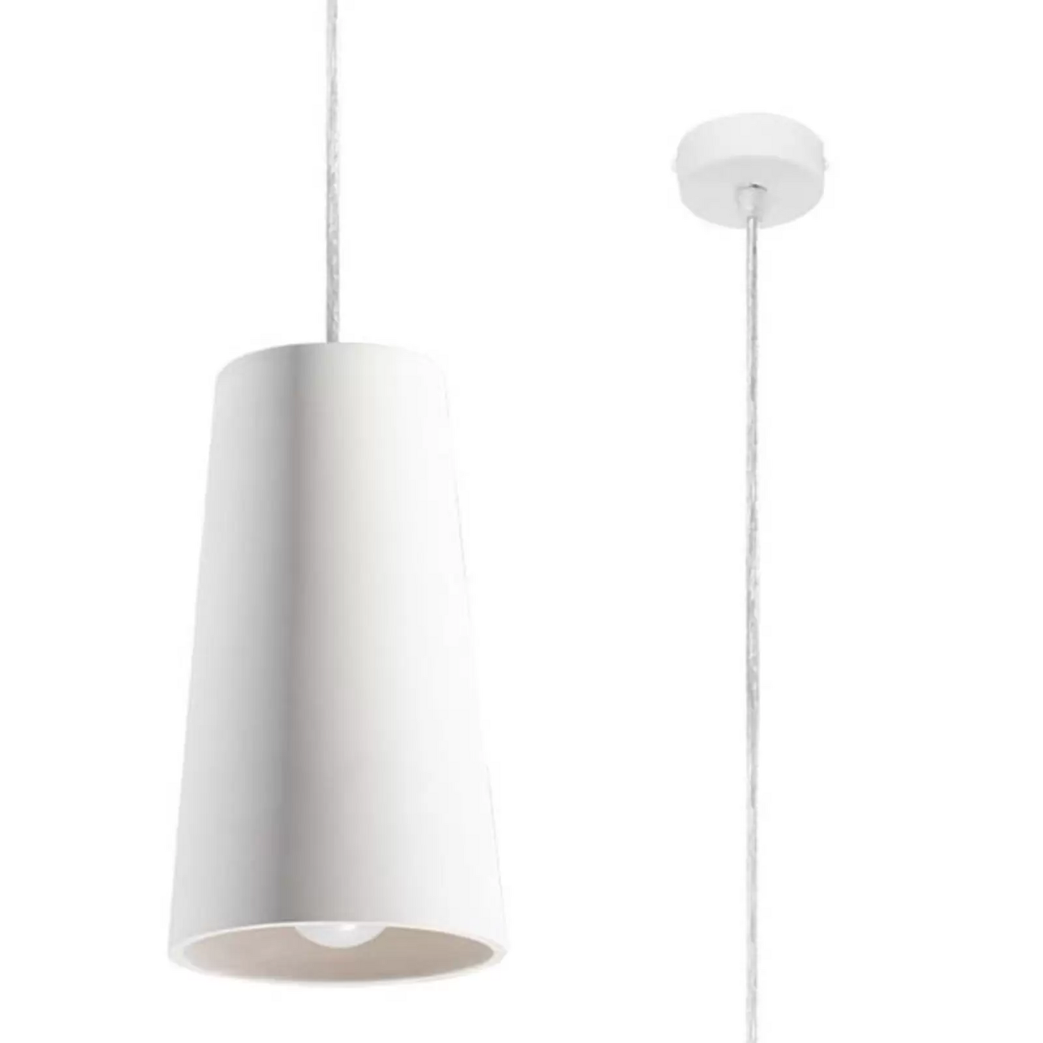 B-Ware Pendelleuchte Nalu Mit Schirm Aus Keramik Pendellampe Lampe Leuchte Spot Licht