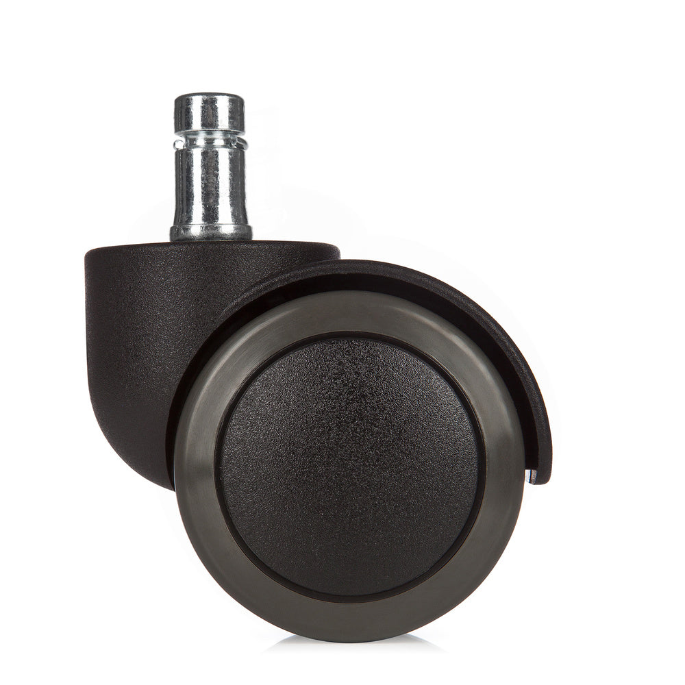 hjh OFFICE Hartbodenrollen Ersatzrollen Stuhlrollen Schwarz 11mm 50mm 5er - 4260354052278