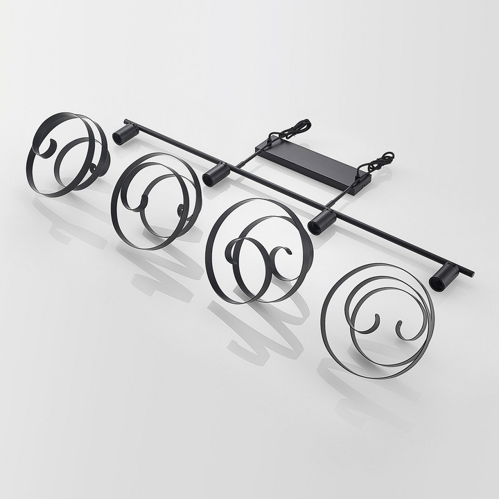 Lindby Colten Hängeleuchte Pendelleuchte Deckenlampe Lampe 4 Flammig Schwarz803 B-Ware - 4251911730951