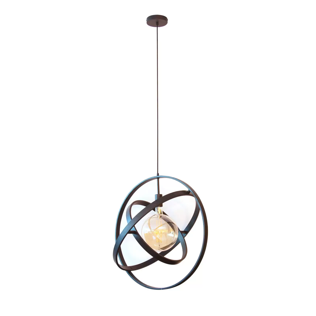 Hängeleuchte Orbit Hängelampe Deckenlampe Leuchte mit drei Ringen 1-flg schwarz