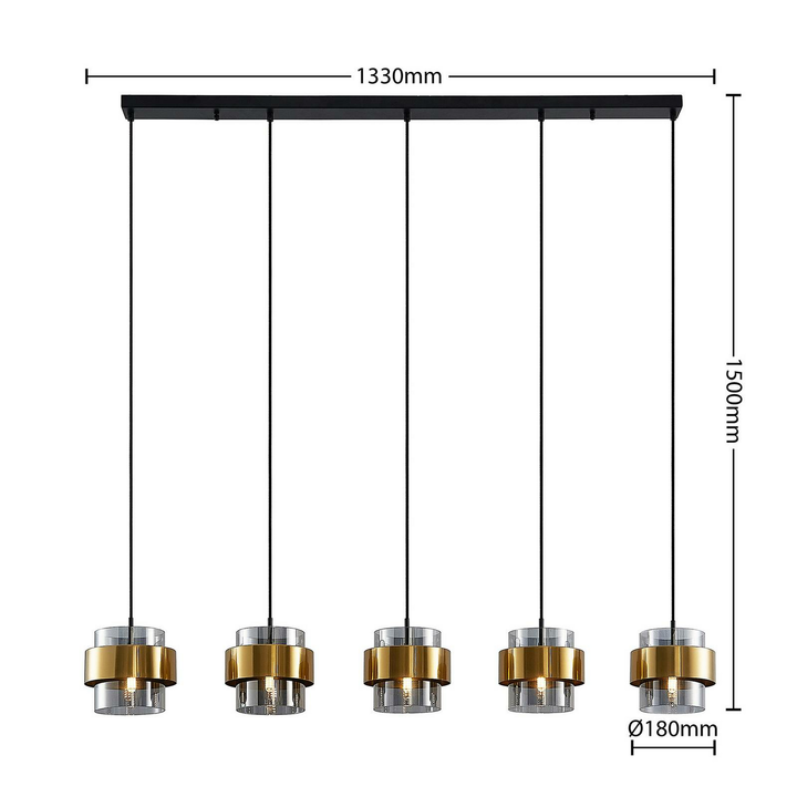 Lucande Ikibara Hängeleuchte Hängelampe Pendelleuchte Wohnzimmerlampe G9 5-f199