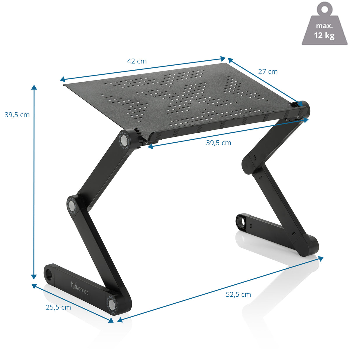 hjh OFFICE Sitz-Steh Schreibtischaufsatz Laptopständer klappbar Schwarz - 4064323013068