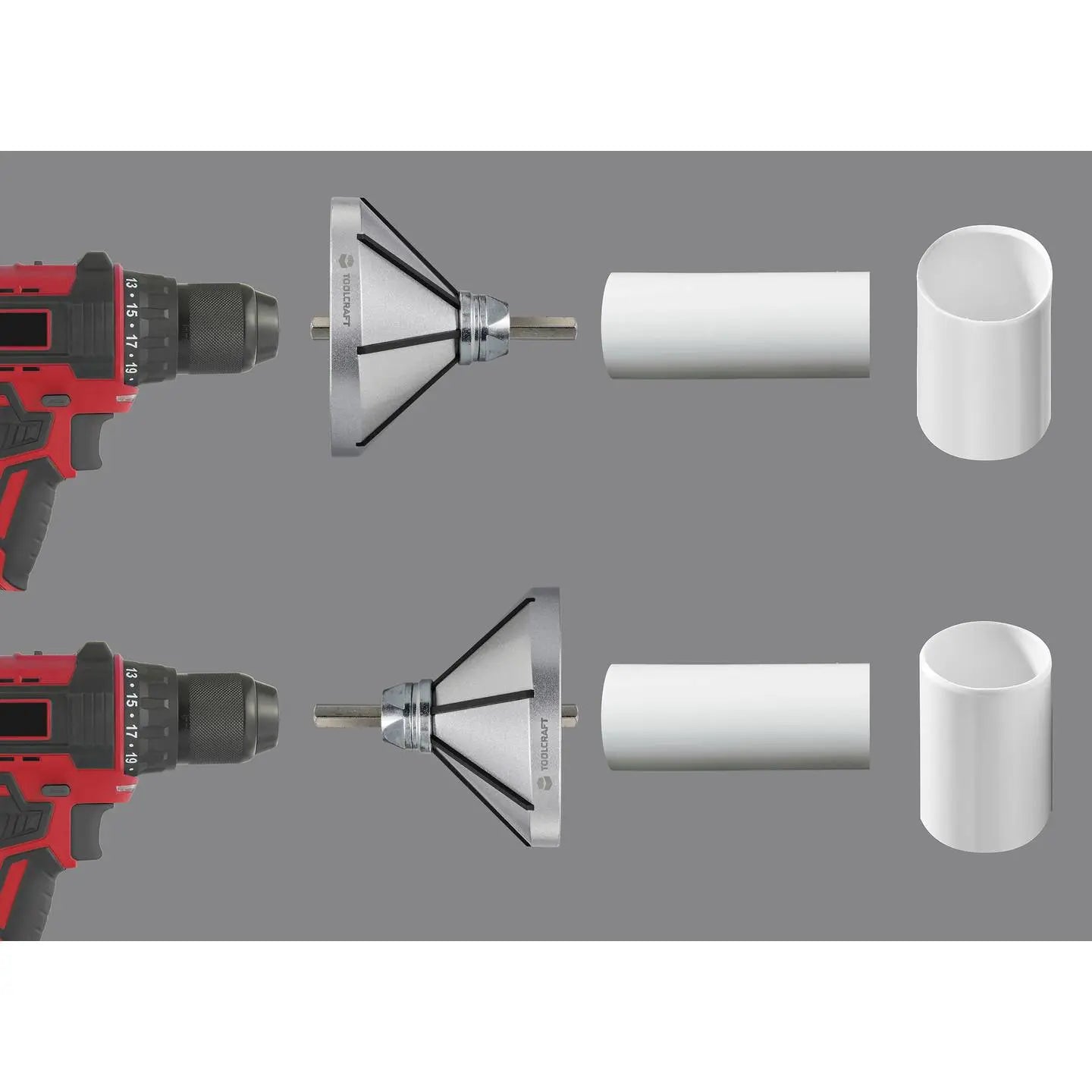 B-Ware Toolcraft Entgrater Werkzeug Entgratungswerkzeug Bit Innen Außen 2 In 1 Legiert - 4064161328324