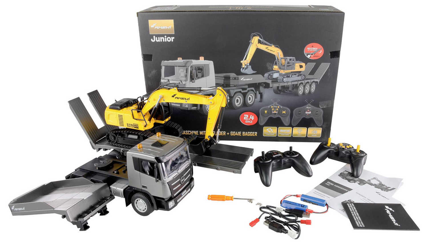 B-Ware Amewi 1:24 Rc Funktionsmodell Lkw Modelllastwagen Lastwagen Laster - 4262408975823