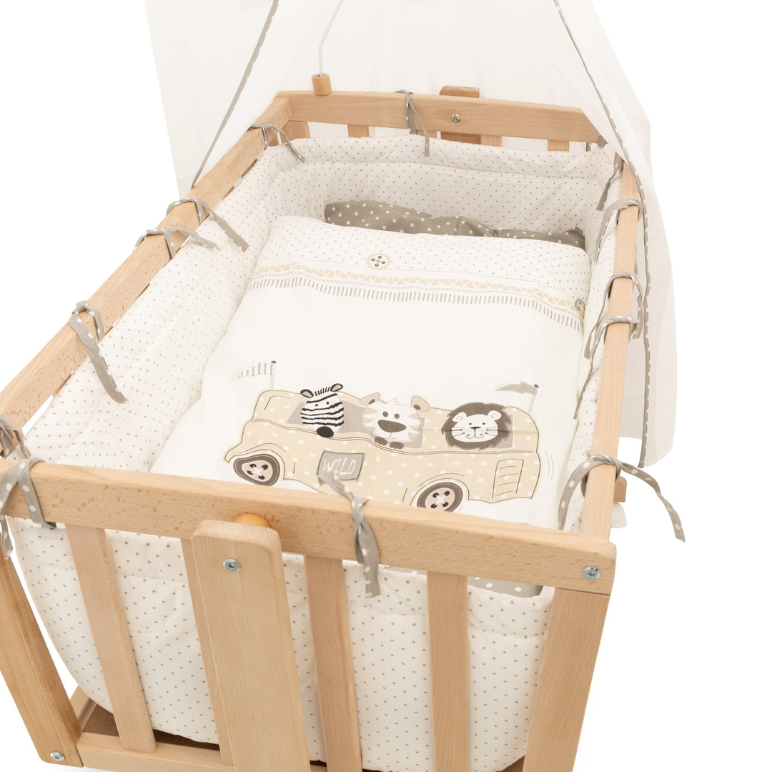 Roba Komplettwiege Safaribus Holzwiege Holz Babywiege Kinderwiege Babybett Bett B-Ware - 2000572260305