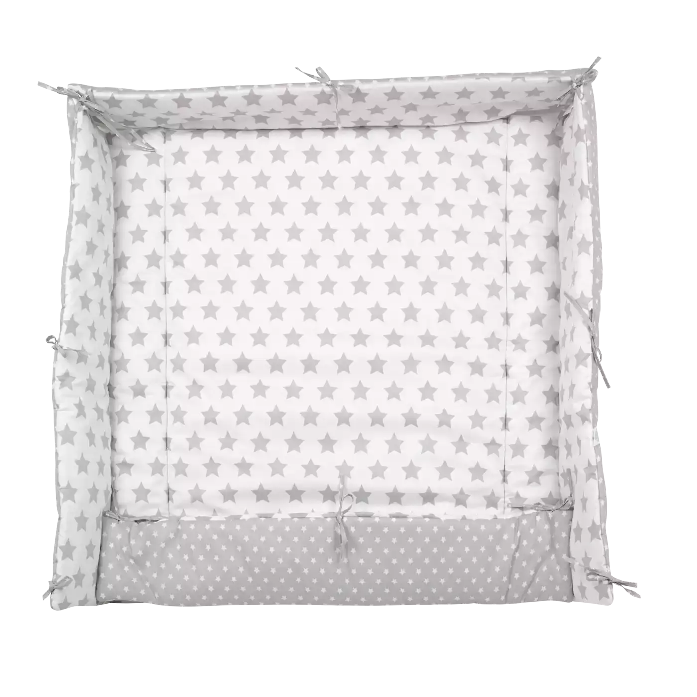 B-Ware Alvi Laufgittereinlage Einlage Laufgitter Stars Silber Baumwolle 70x100 100x100 - 2000572355407