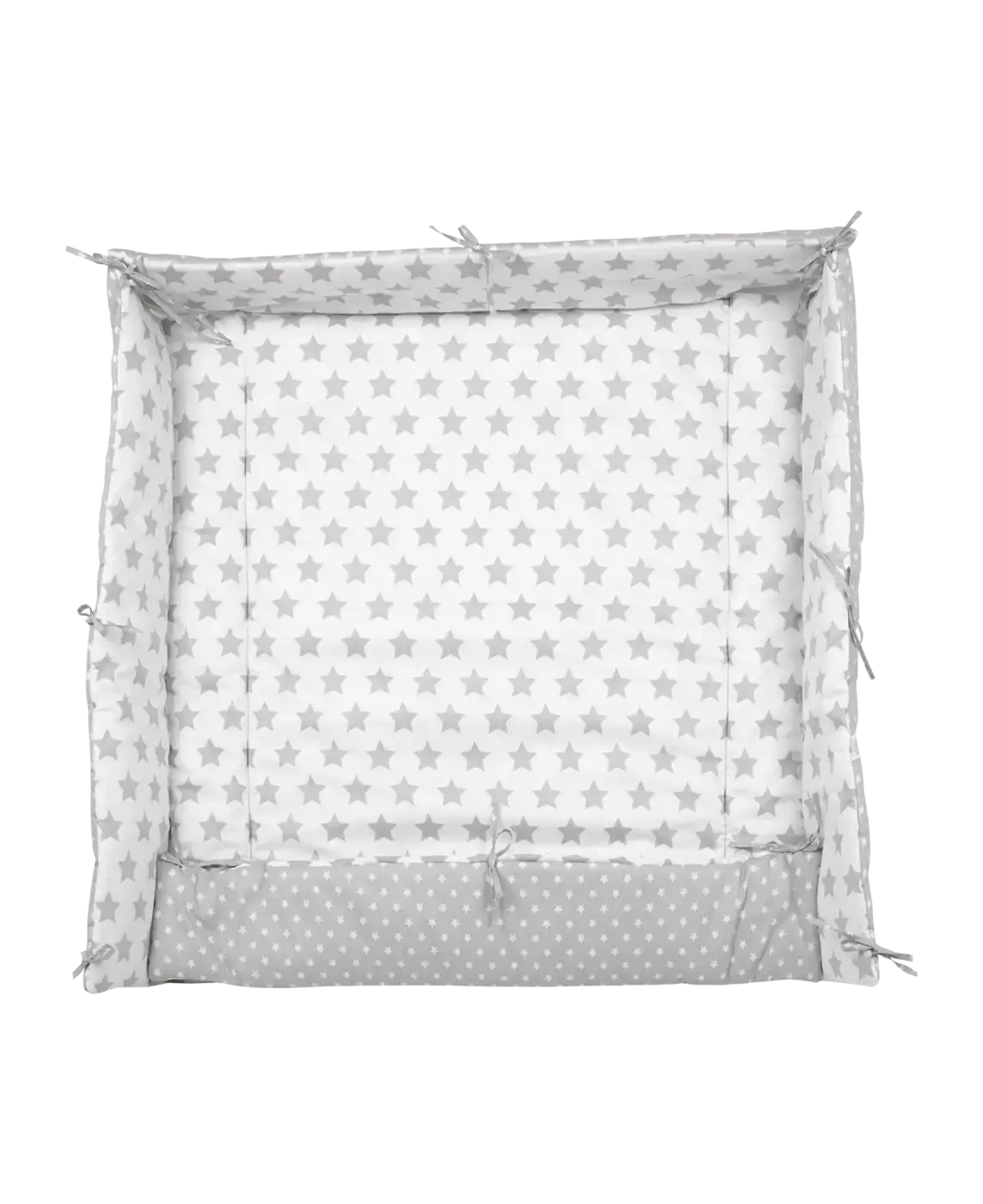 B-Ware Alvi Laufgittereinlage Einlage Laufgitter Stars Silber Baumwolle 70x100 100x100 - 2000572355407