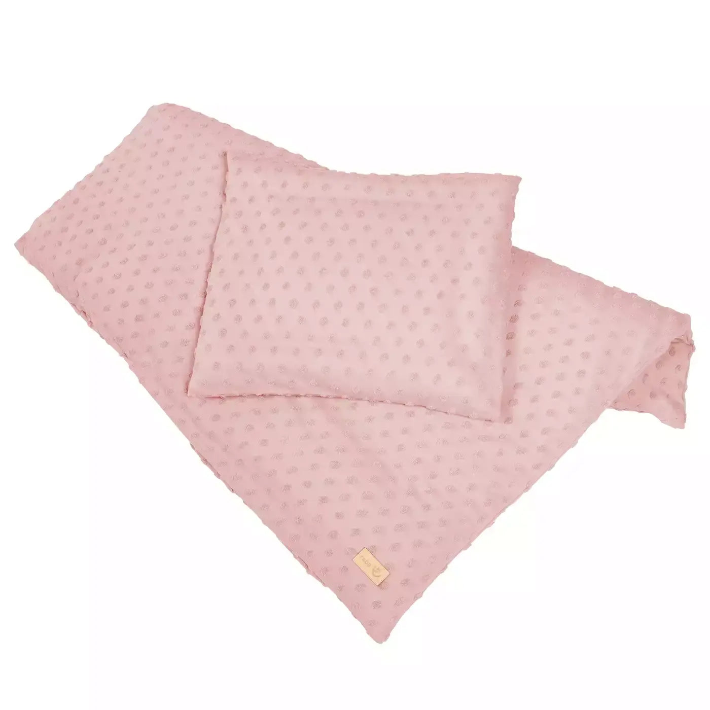 B-Ware Roba Bettwäsche Set Garnitur Bezug Baby Bett Terry Dots Baumwolle Rosa Gots - 2000577831005