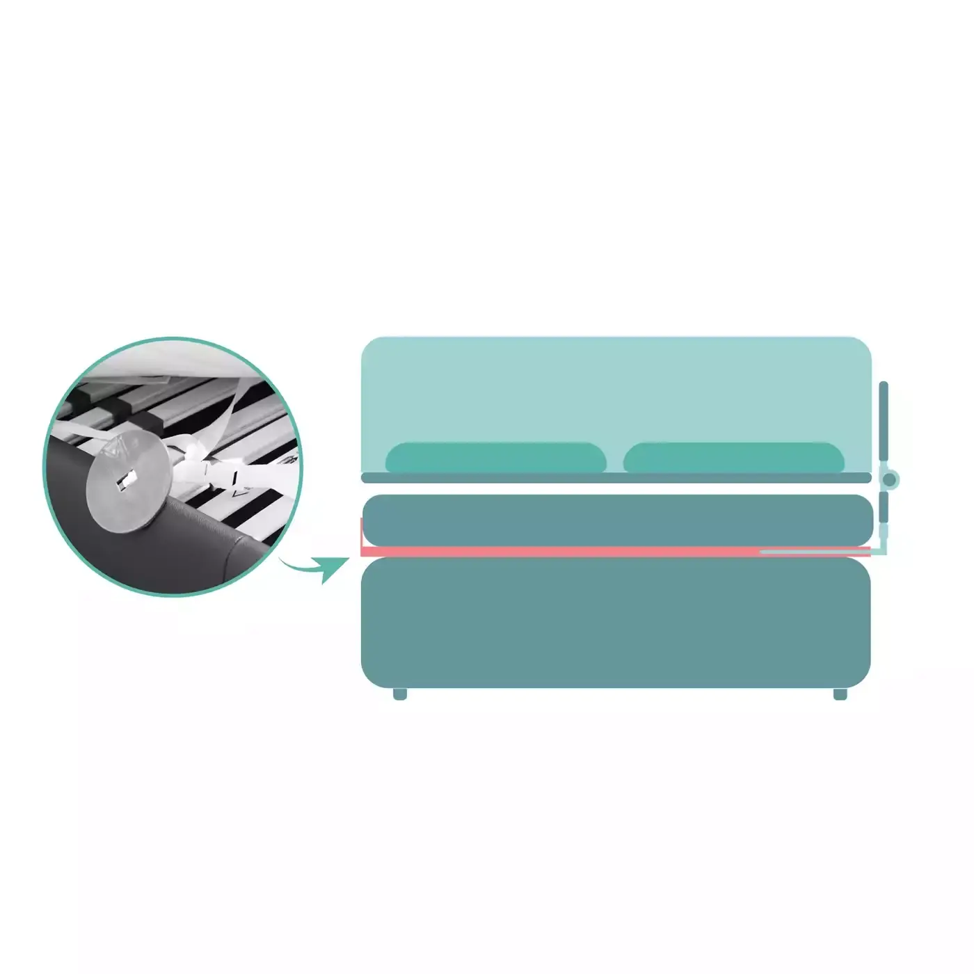 B-Ware Fillikid Bettgitter Rausfallschutz Bett Schutzgitter Klappfunktion 150x50cm Grau - 2000580512809