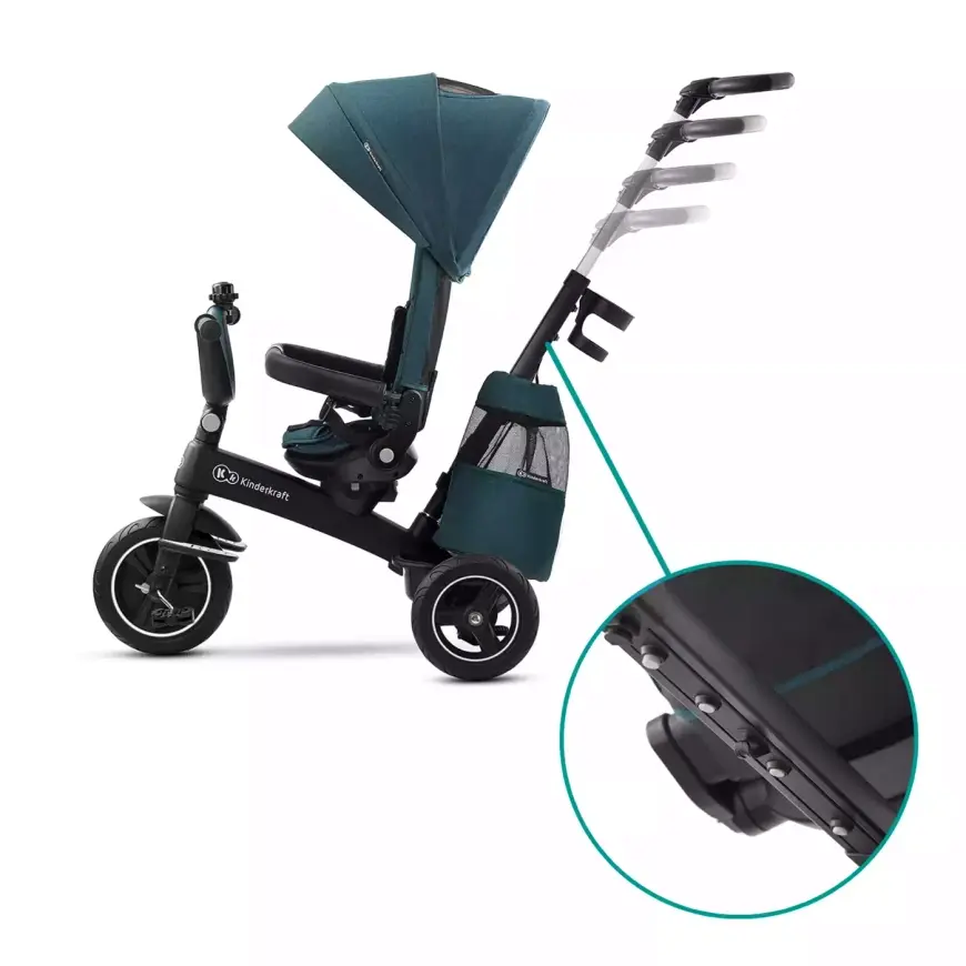 B-Ware Kinderkraft Dreirad Kinderfahrrad Easytwist Grün Rucksackbeutel Getränkehalter - 2000581307503