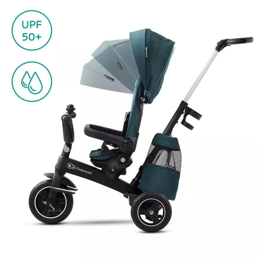 B-Ware Kinderkraft Dreirad Kinderfahrrad Easytwist Grün Rucksackbeutel Getränkehalter - 2000581307503