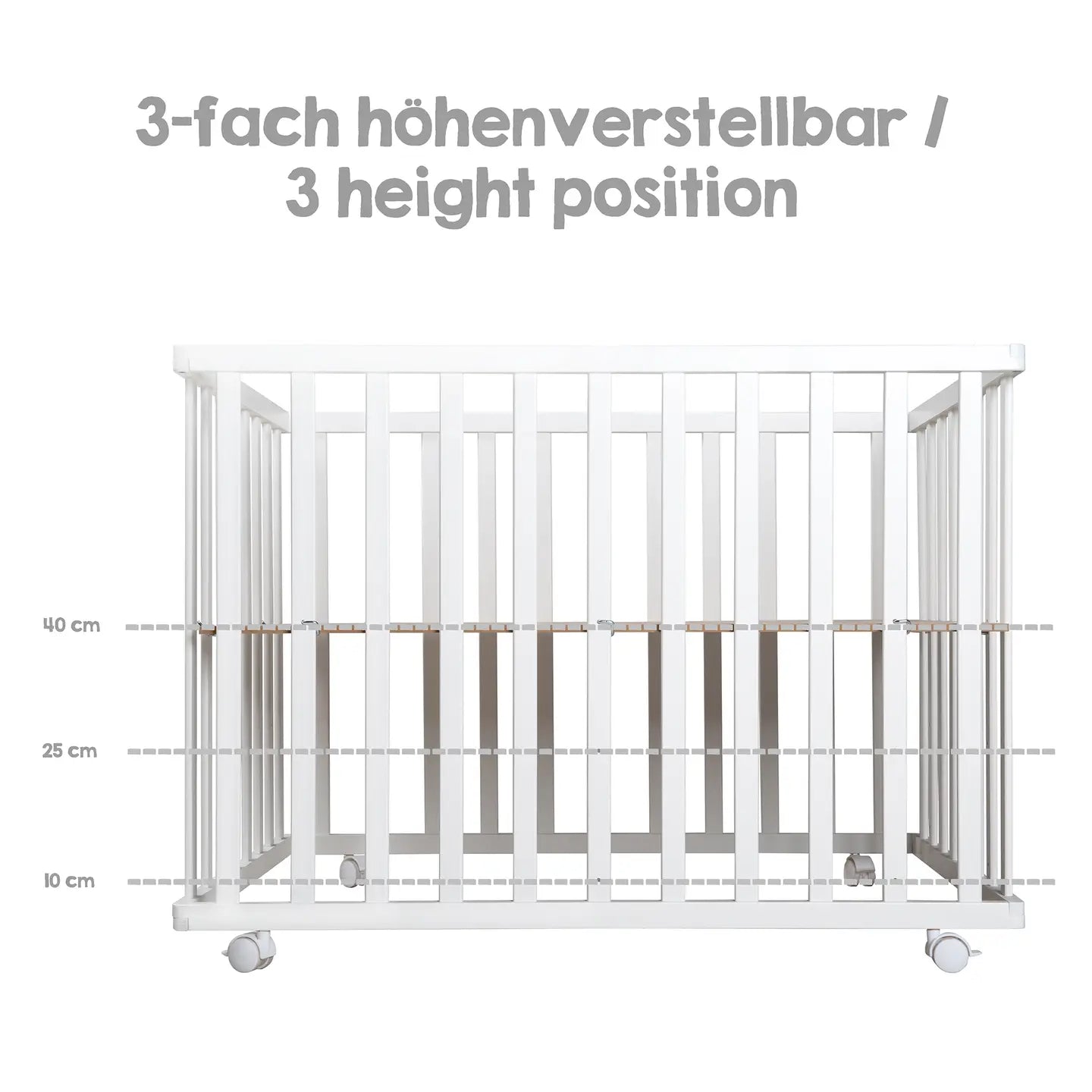 B-Ware Roba Laufgitter Gitterbett Frosty Green Embossed Spielplatz Höhenverstellbar - 2000583342205