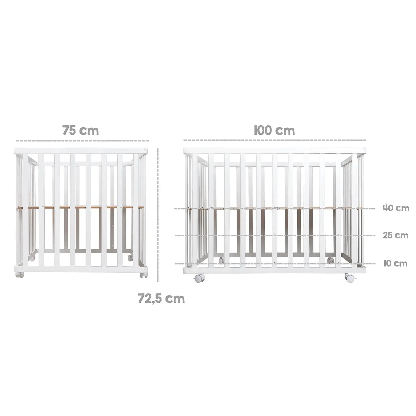 B-Ware Roba Laufgitter Gitterbett Frosty Green Embossed Spielplatz Höhenverstellbar - 2000583342205