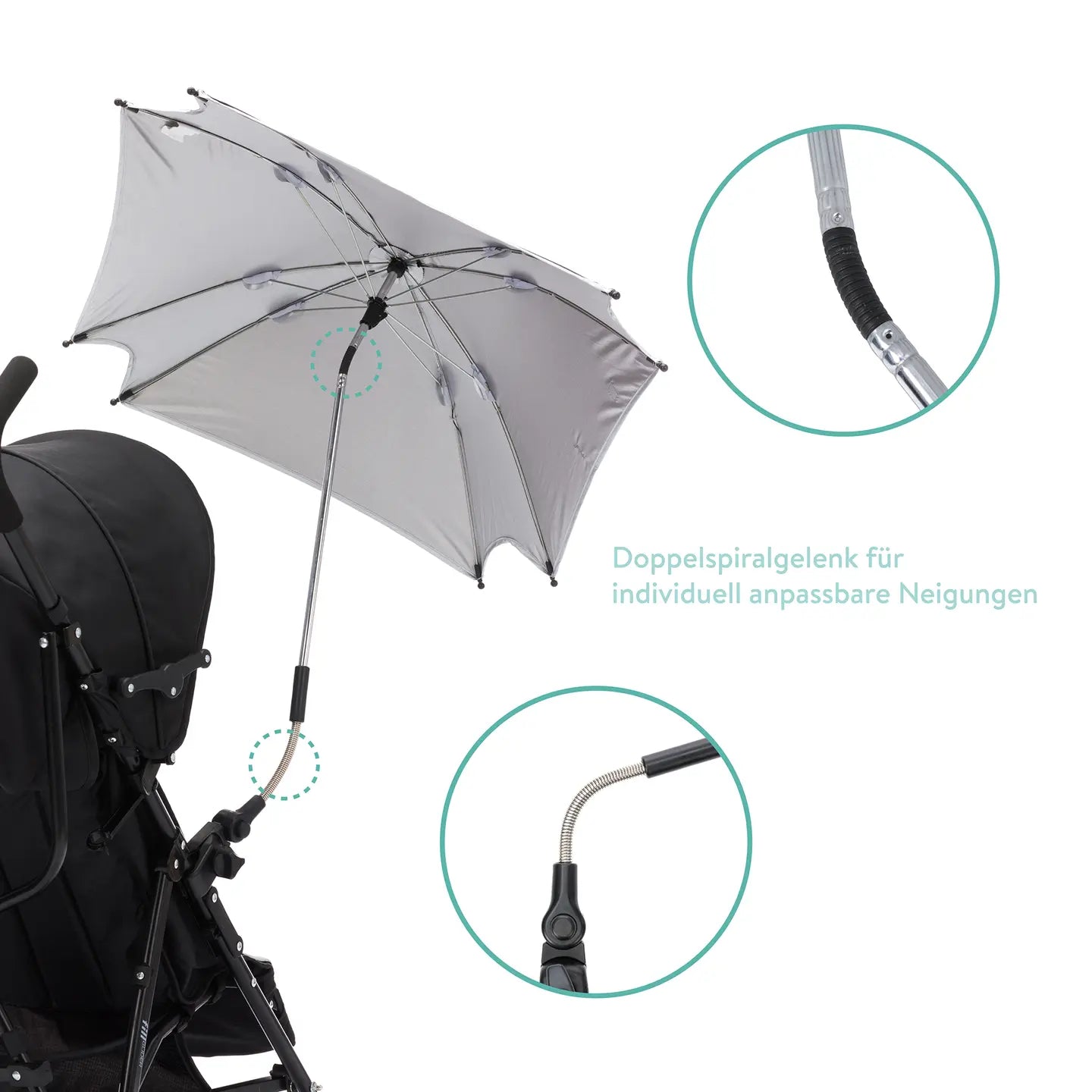 B-Ware Little One Sonnenschirm Xl Schirm Kinderwagen Schwarz Uv Schutz - 2000583854135