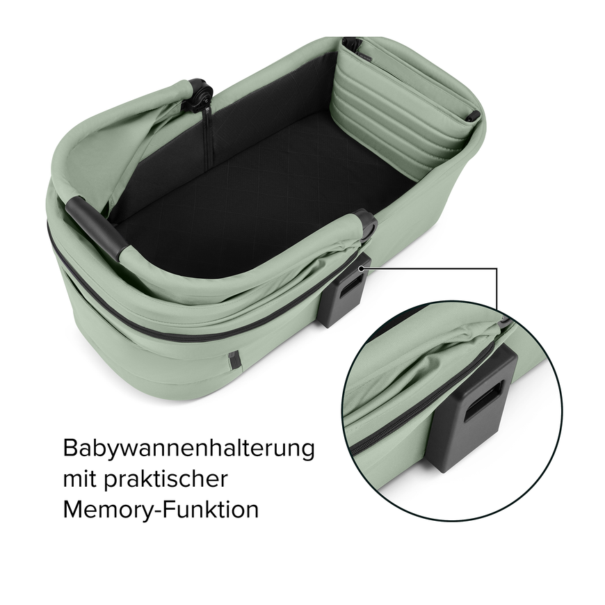 ABC Design Babywanne Kinderwagenaufsatz Babywanne Mintgrün CozyCloud Matratze514 - 2000585583613
