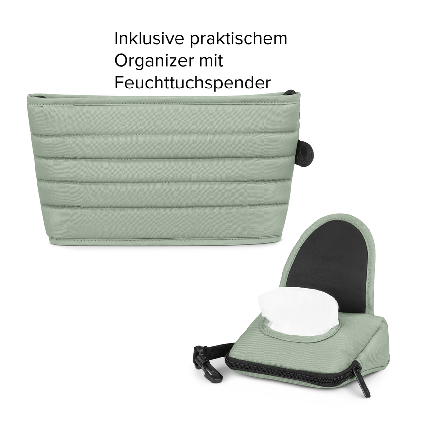 ABC Design Babywanne Kinderwagenaufsatz Babywanne Mintgrün CozyCloud Matratze514 - 2000585583613