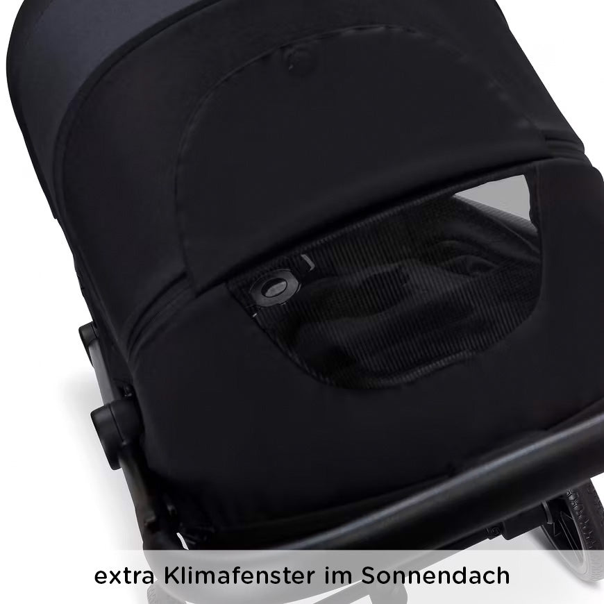 LITTLE ONE Buggy Kinderwagen Glow XL Schwarz Black Melange Liegeposition Korb - 2000585820602