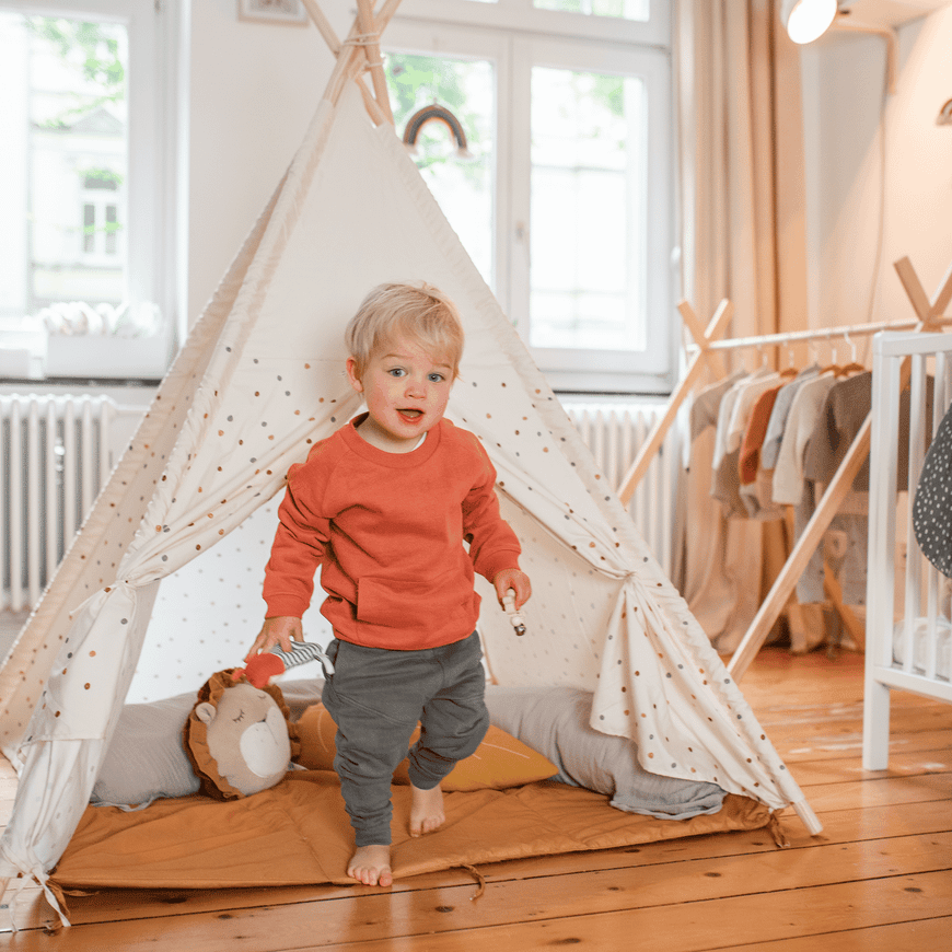 LITTLE ONE Tipi Spielzelt Zelt Kinderzelt Matratze zwei Fenster Spielen - 2000586128103