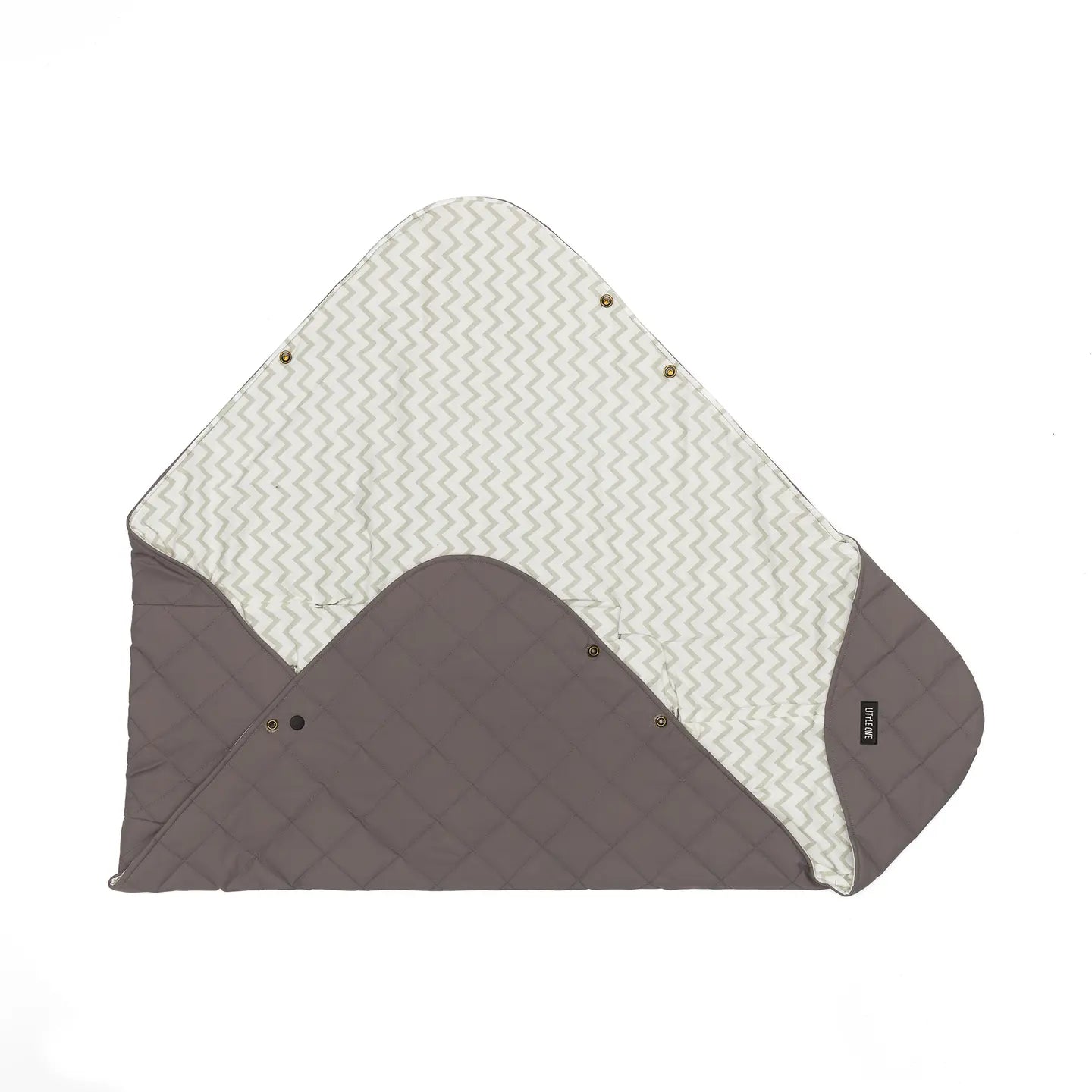 B-Ware Little One Einschlagdecke Babydecke Cozy Spring Grau Neugeborene Decke 2 Stück - 2000586302008