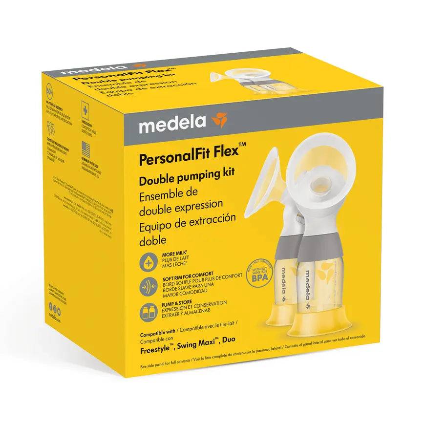 B-Ware Medela Pumpset Doppelset Milchpumpe Stillset Gelb Aufbewahrung Brusthaube - 2000587146908
