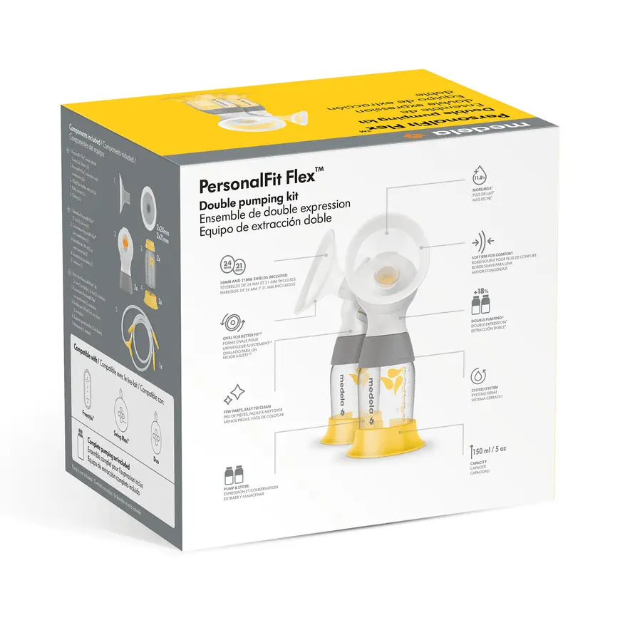B-Ware Medela Pumpset Doppelset Milchpumpe Stillset Gelb Aufbewahrung Brusthaube - 2000587146908