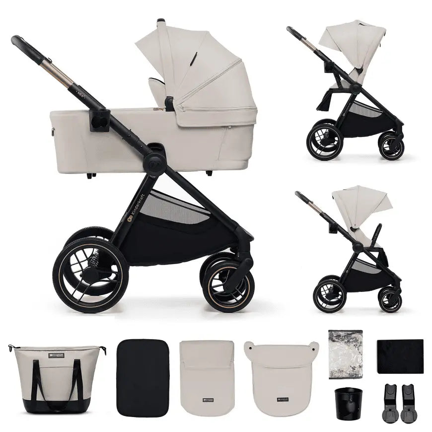Kinderkraft Nea 2.0 Kinderwagen Buggy Babywagen Kombi Kinderwagen Soft Beige  B-Ware
