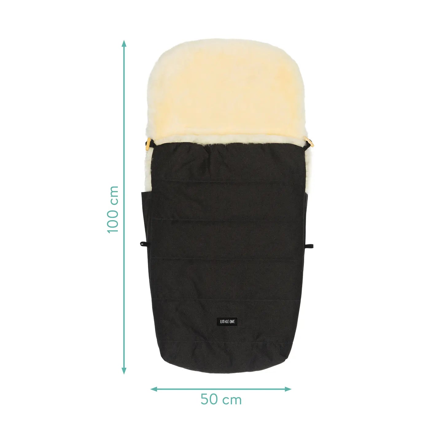 B-Ware Little One Winterfußsack Fußsack Kinderwagen Buggy Explore Ebenholz Lammfell - 2000588264007