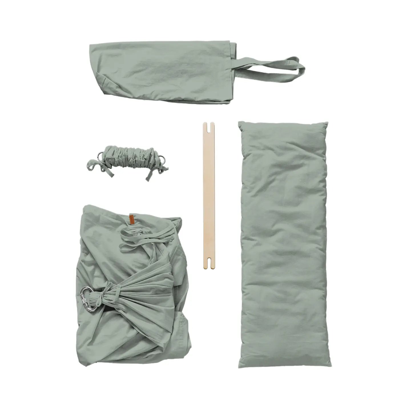 Membantu Federwiege Set Babywiege Federwiege Motor Ständer Sage Green B-Ware