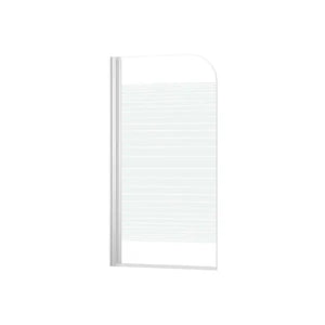 B-Ware Form And Style Duschabtrennung Badewannenaufsatz Wand Abeto Glas Streifen Weiß