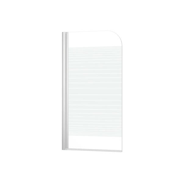 form and style Duschabtrennung Badewannenaufsatz Wand ABETO Glas Streifen weiß - 2007004936494