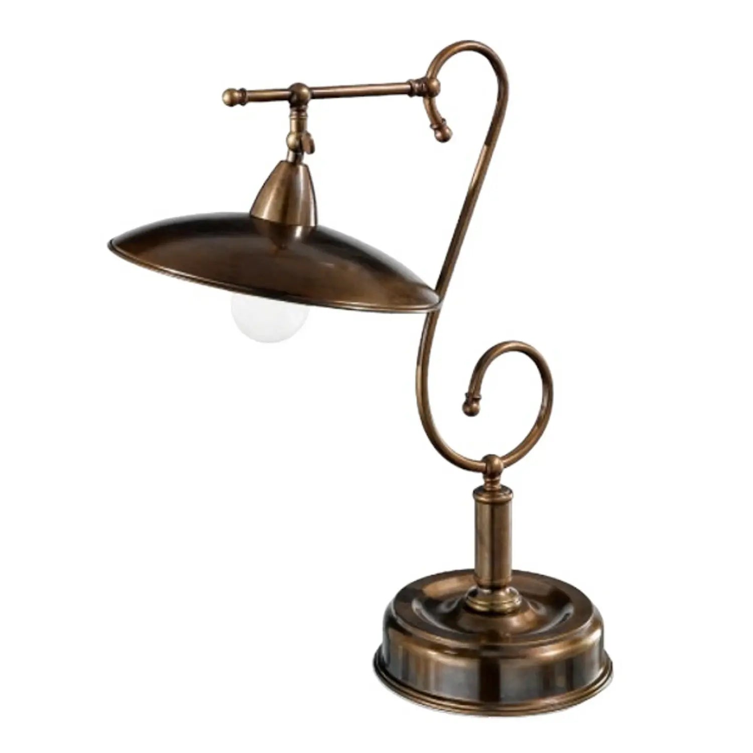 B-Ware Cremasco Tischleuchte Lampe Taverna Messing Glas Weiß Leuchte Italien E27 Led - 2008076
