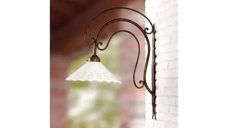 B-Ware Ceramiche Wandleuchte Wandlampe Portici Keramik Bronze Weiß 30 Cm E27 Led Lampe - 2013029
