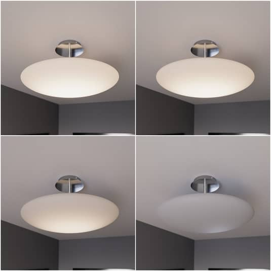 B-Ware Lindby Deckenleuchte Deckenlampe Led Gunda Glas Opalweiß Dimmbar Wohnzimmer148