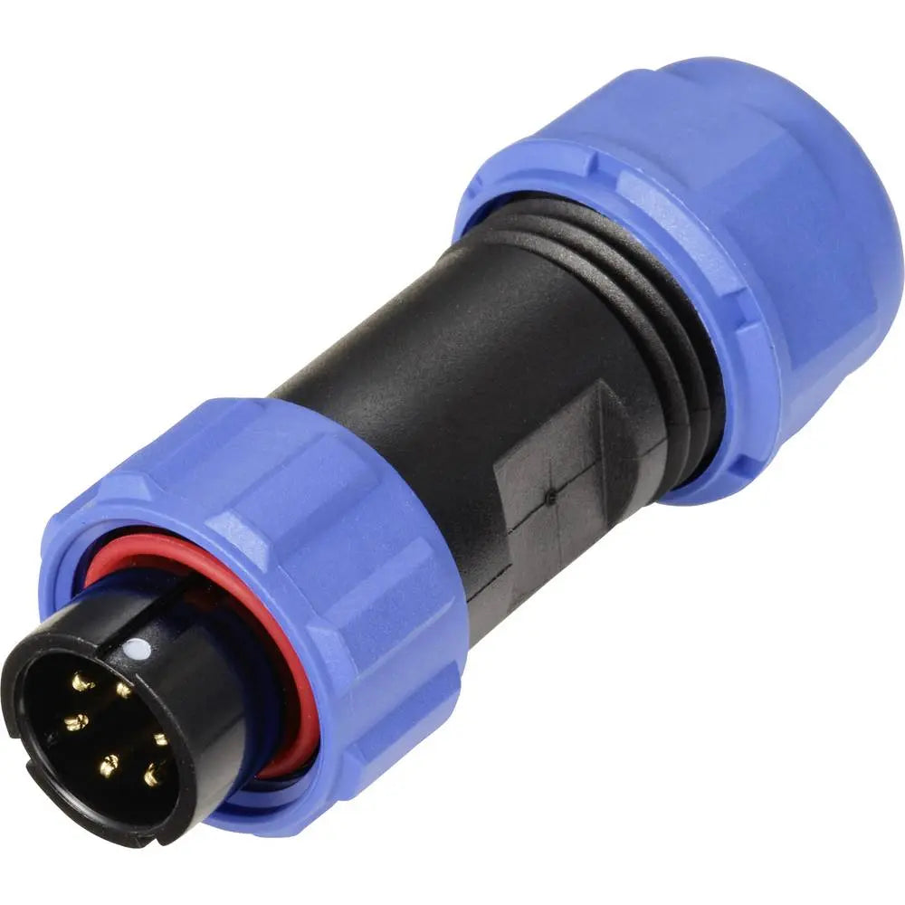 B-Ware Weipu Rundstecker Stecker Verbinder Sp13 Schwarz 6 Pol 25 Stück - 2050001514196