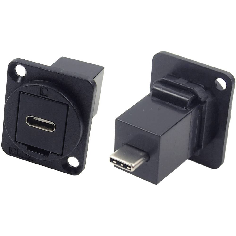 Cliff Adapter Buchse XLR USB-C Adapter Einbau Schwarz Kunststoff RoHS 4 Stück - 2050004595260