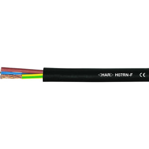 B-Ware Helu Gummischlauchleitung Kabel H07 Rn F Leitung 4 G 4 Mm² Gummi Schwarz 45 Meter