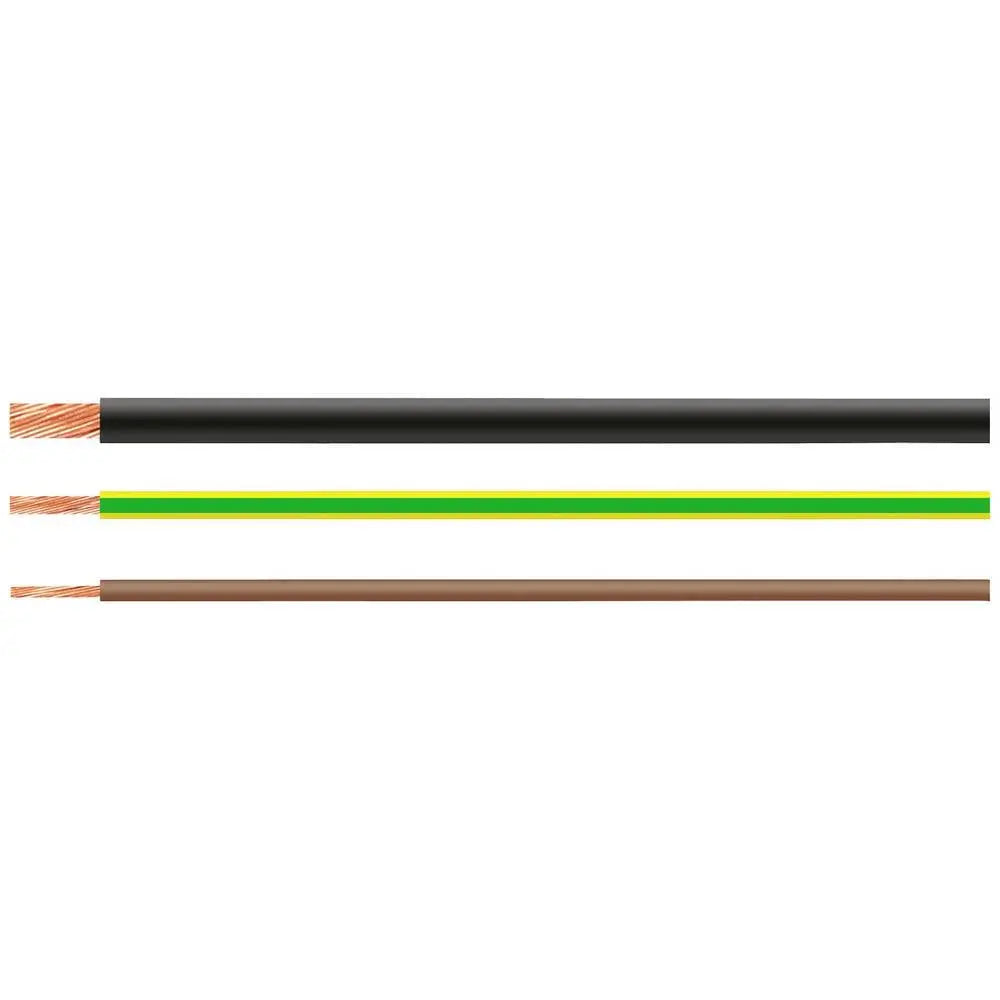 B-Ware Helu Einzelader Leitung Kabel H07 V K 1 X 4 Mm² Flammwidrig Braun Weiß Pvc 100 M - 2050007229421