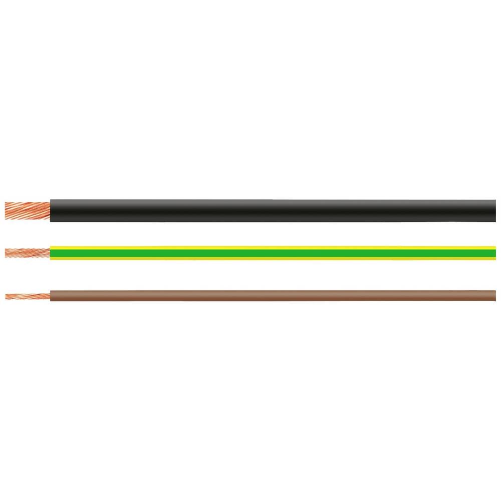 HELU Einzelader Leitung Kabel H07V K 1 x 4 mm² Flammwidrig Braun Weiß PVC 100 m - 2050007229421