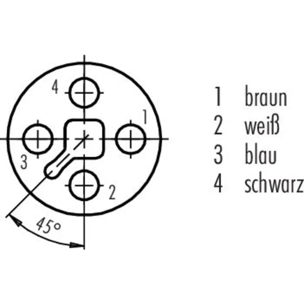 B-Ware Binder Rundsteckverbinder Buchse Stecker 4 Pol Serie 813 Gehäusemontage 1 Stück - 2050010634519