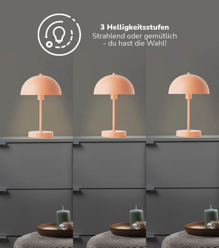 Mokebo  'Der Leuchtturm' Leuchte Nachttischlampe Tischlampe Pfirsich Usb Led  B-Ware