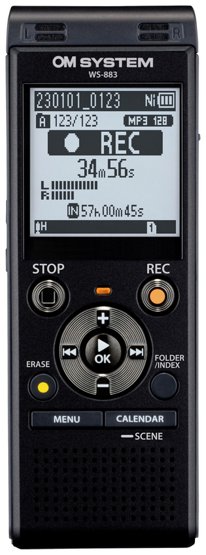 Dictaphone numérique OM System, durée d'enregistrement maximale : 2 080 h, noir