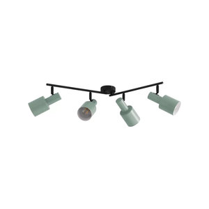 Plafonnier Lindby Ovelia de catégorie B, vert/noir, lampe de plafond longue, spot, lampe 571