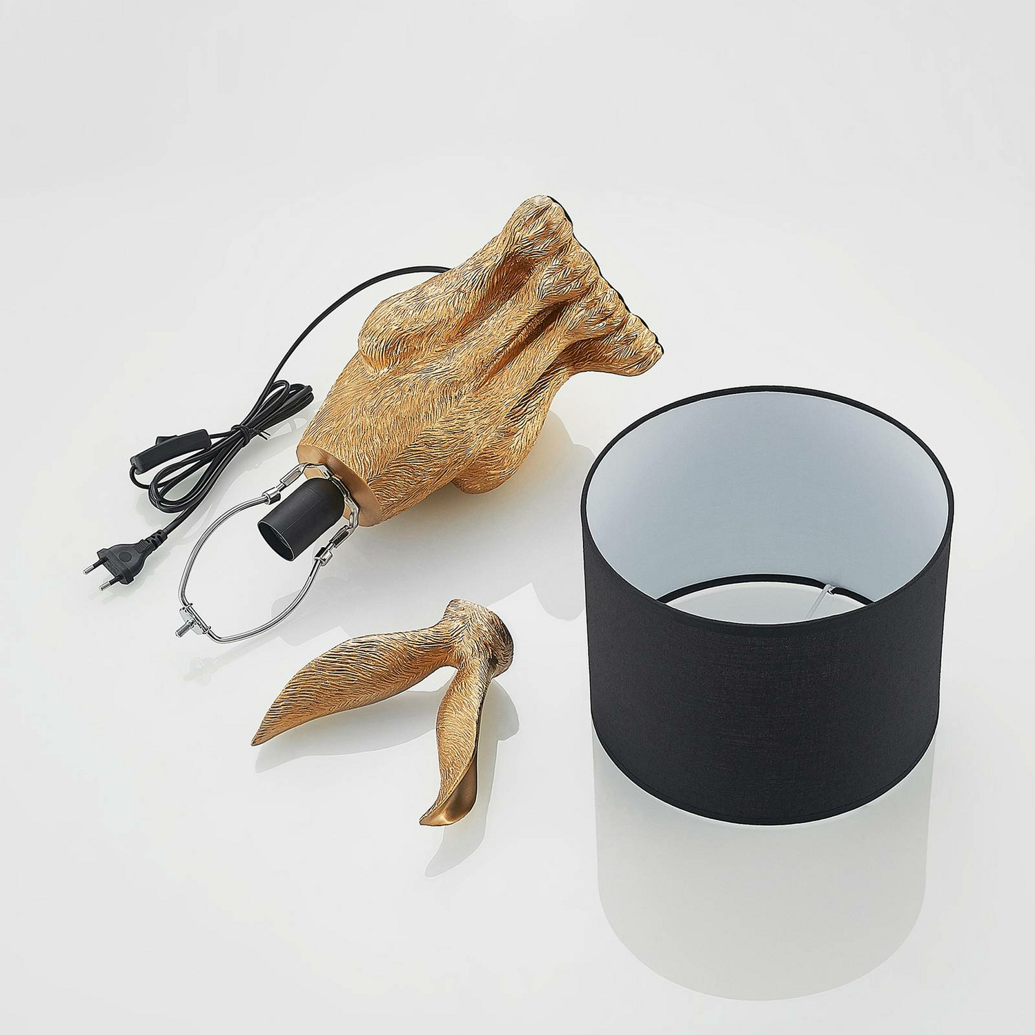 B-Ware Lindby Lorentina Stofftischlampe Büroleuchte Schreibtischlampe Designerlampe E27