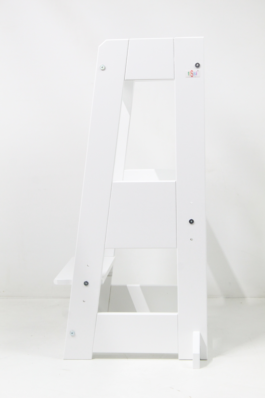 Ti Ssi Lernturm Felix Kinderlernturm Holz Turm Tritt Hochstuhl Kinder Buche Weiß B-Ware