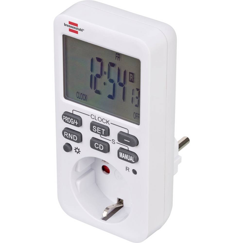 Brennenstuhl Comfort-Line Digital Weekly Timer  Digital Timer Socket (weekly Timer for Indoor U - 4007123665303