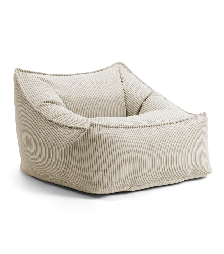 mokebo  'Der Lümmel' Sitzsack Sessel Cord XXL Sitz Kissen Cord Sessel Beige