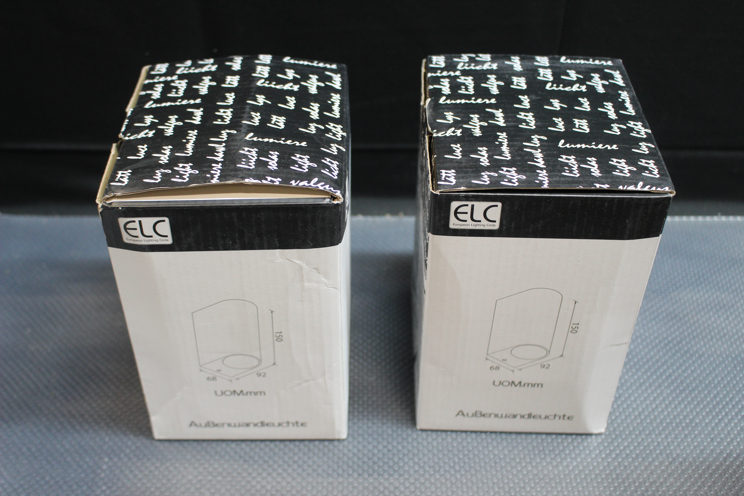 B-Ware Elc European Lighting Circle Außenwandlampe Fijona Aluminium Gu10 Ip44 2 St115