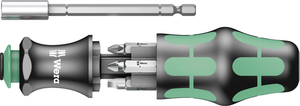 Tournevis à magasin Wera Kraftform 1/4" avec magasin d'embouts (1 pièce)