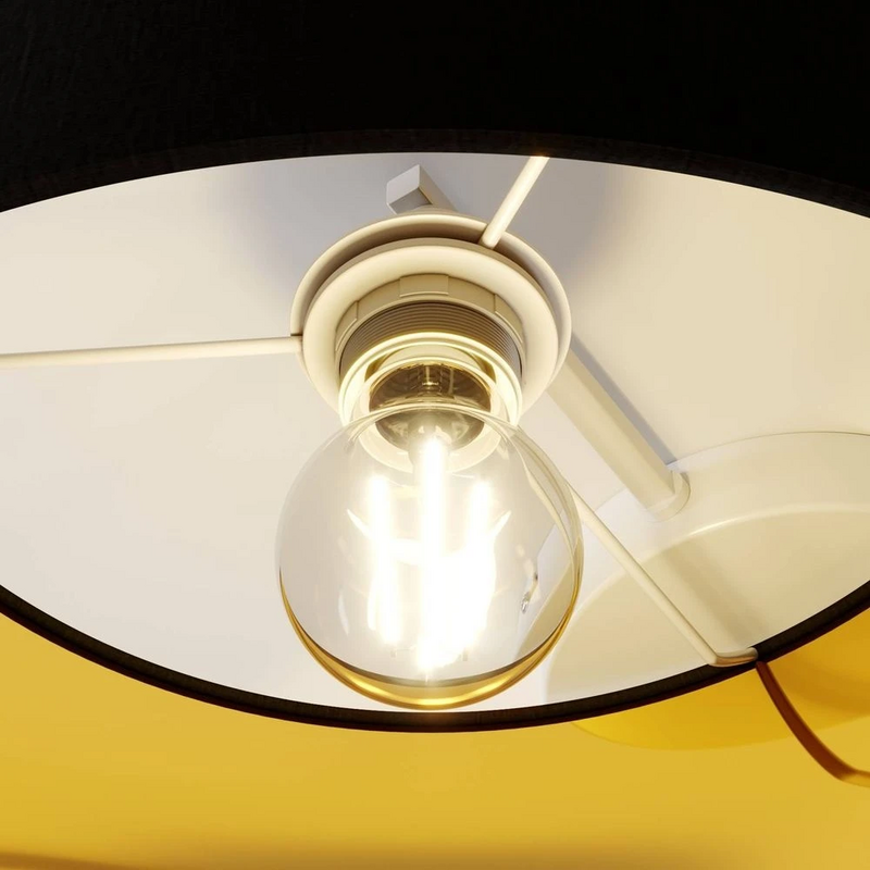 Plafonnier Lindby Laurenz de qualité B, luminaire à 3 lumières, noir et or